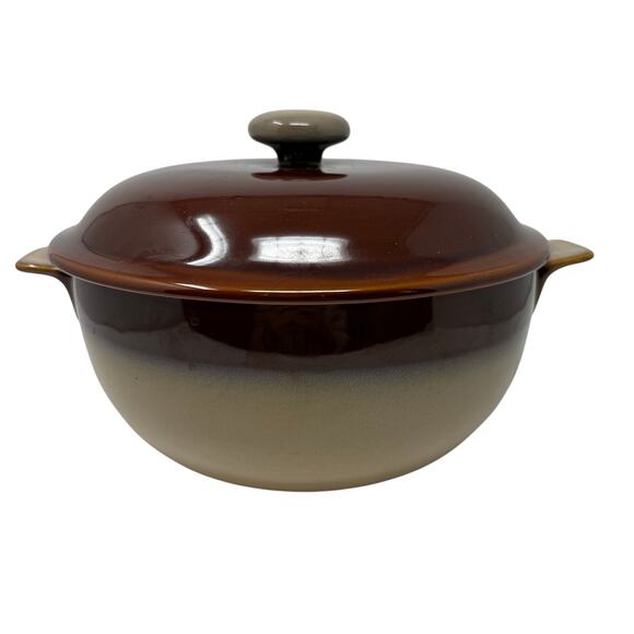 Sango Splash Brown 4951 Stoneware 3 Qt Covered Casserole Dutch Oven - Picture 10 of 10